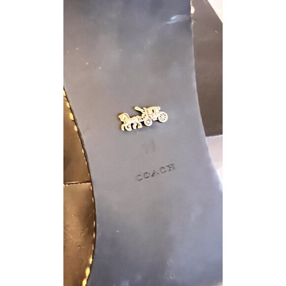 NEW IN BOX Coach Waverly Leather Pump size 11B Womens Shoes Black Bead Chain NIB - Picture 9 of 11